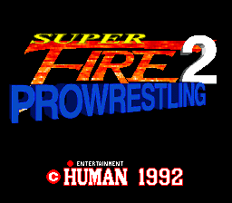 Super Fire Pro Wrestling 2 (Japan) Title Screen